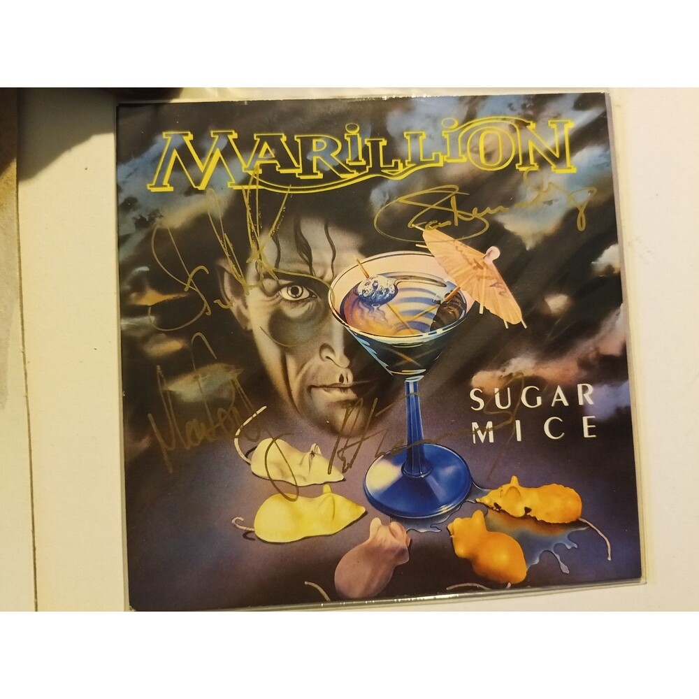Marillion Sugar Mice CD Single Autographed Sleeve 1987 (See Pics)